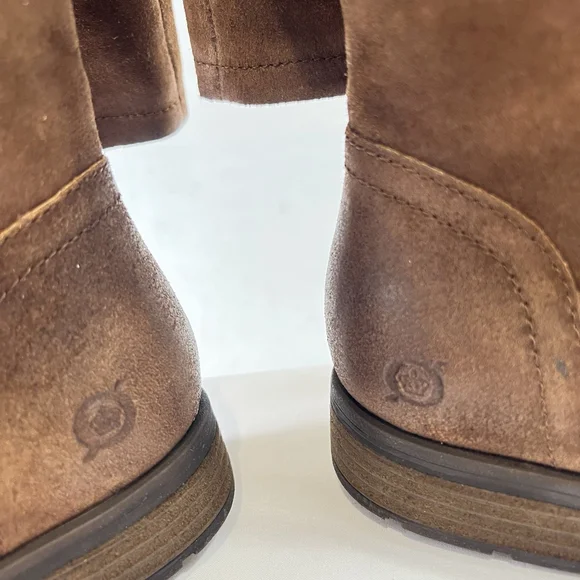 Born Womens Britton Over the Knee Brown Boot Leather Size 6.5M Riding Boots